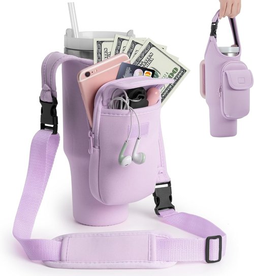 Bufilea Carrier Bag - Insulated Neoprene Crossbody Bag with Phone Holder for Stanley 40/30oz Tumbler