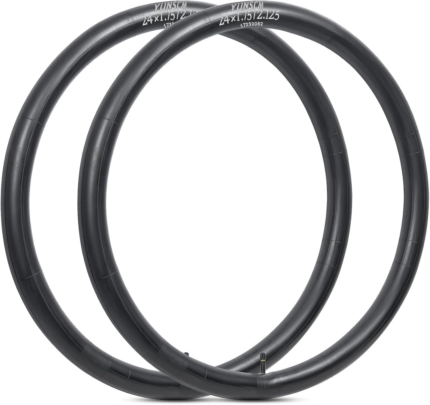 YUNSCM 24" Bike Tubes - Durable 24x1.75/2.125 AV32mm Schrader Valve | Compatible with Multiple Sizes