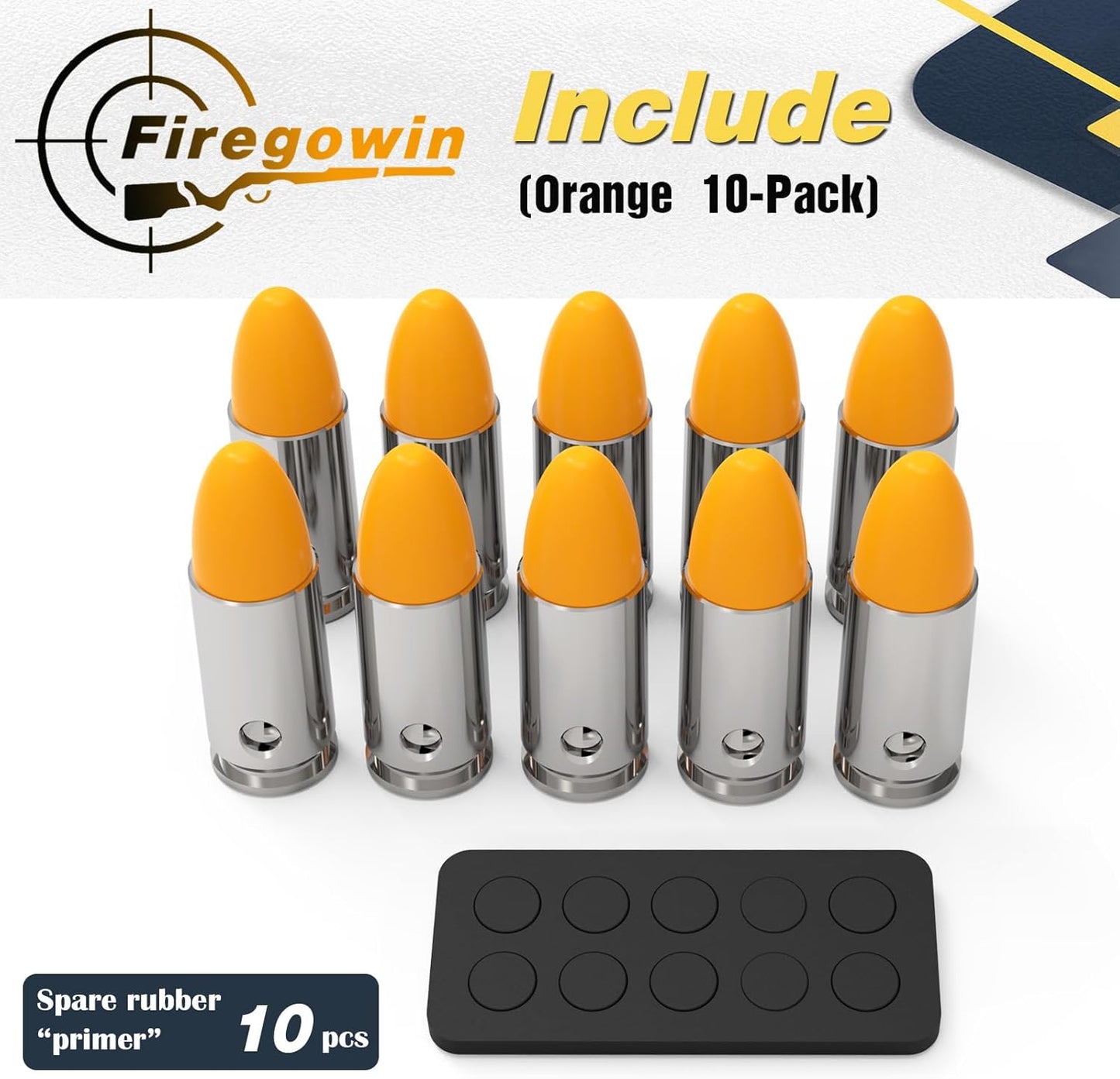 Pro Dummy Rounds Snap Caps - Reusable 9mm, 12GA, .50, .45, .380ACP Training Rounds for Safe Dry Fire Practice