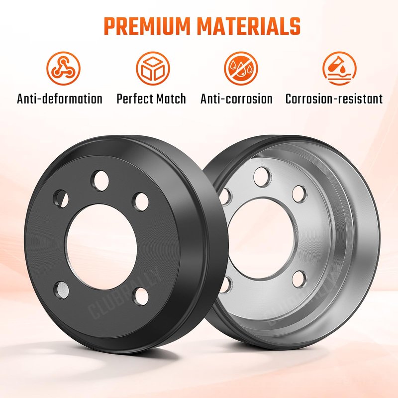 CLUBRALLY Golf Cart Brake Drum, Fits Club Car DS 1981-1994 and 2018-Up Tempo, OEM#4263, 1011137