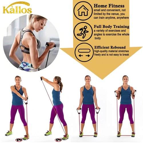 8-Piece Resistance Band Set for Home Workout with Pull-Up Assistance Loop and Booty Bands with Handles Ideal for Full-Body Strength Training Glute Activation and Stretching Fitness Kit