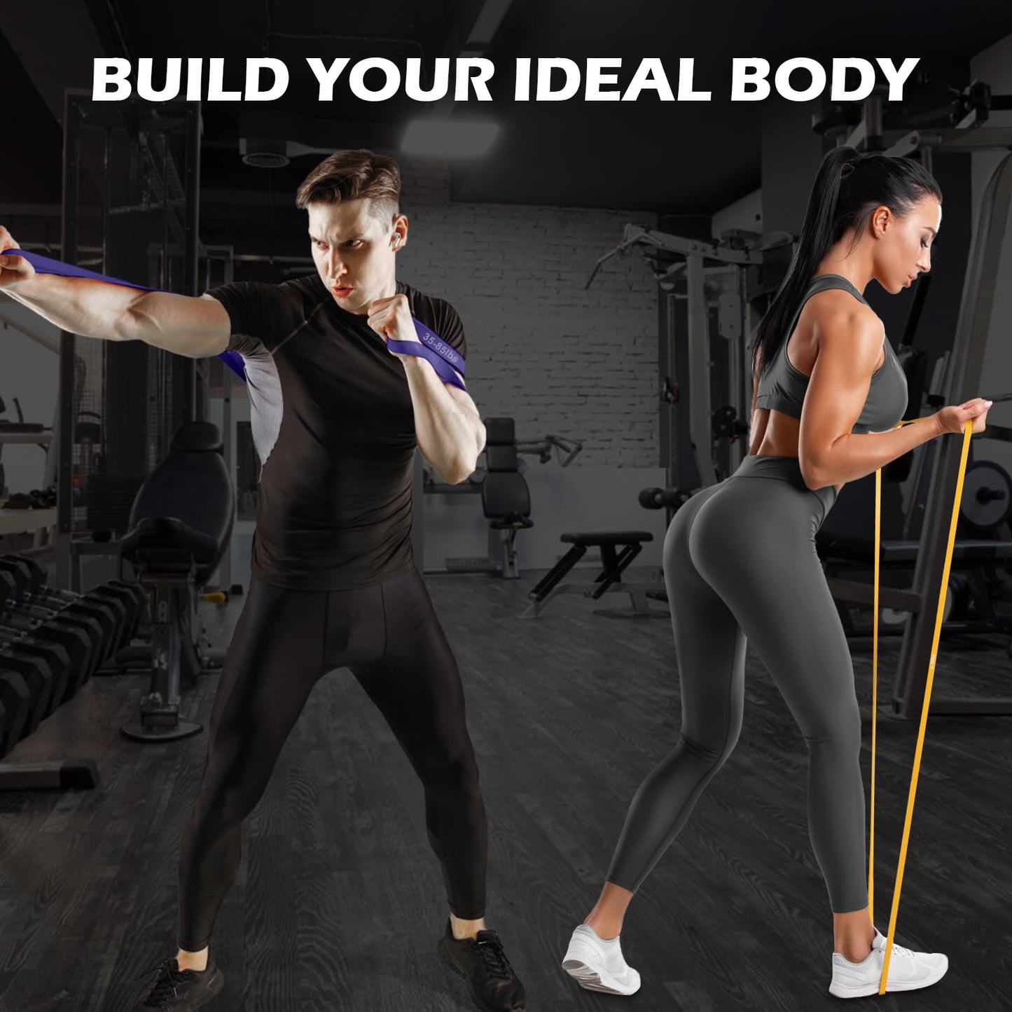 RBINITION Resistance Bands, Pull Up Assistance Bands Set for Working Out, Exercise Workout Bands for Men & Women, Body Stretching, Physical Therapy, Muscle Training