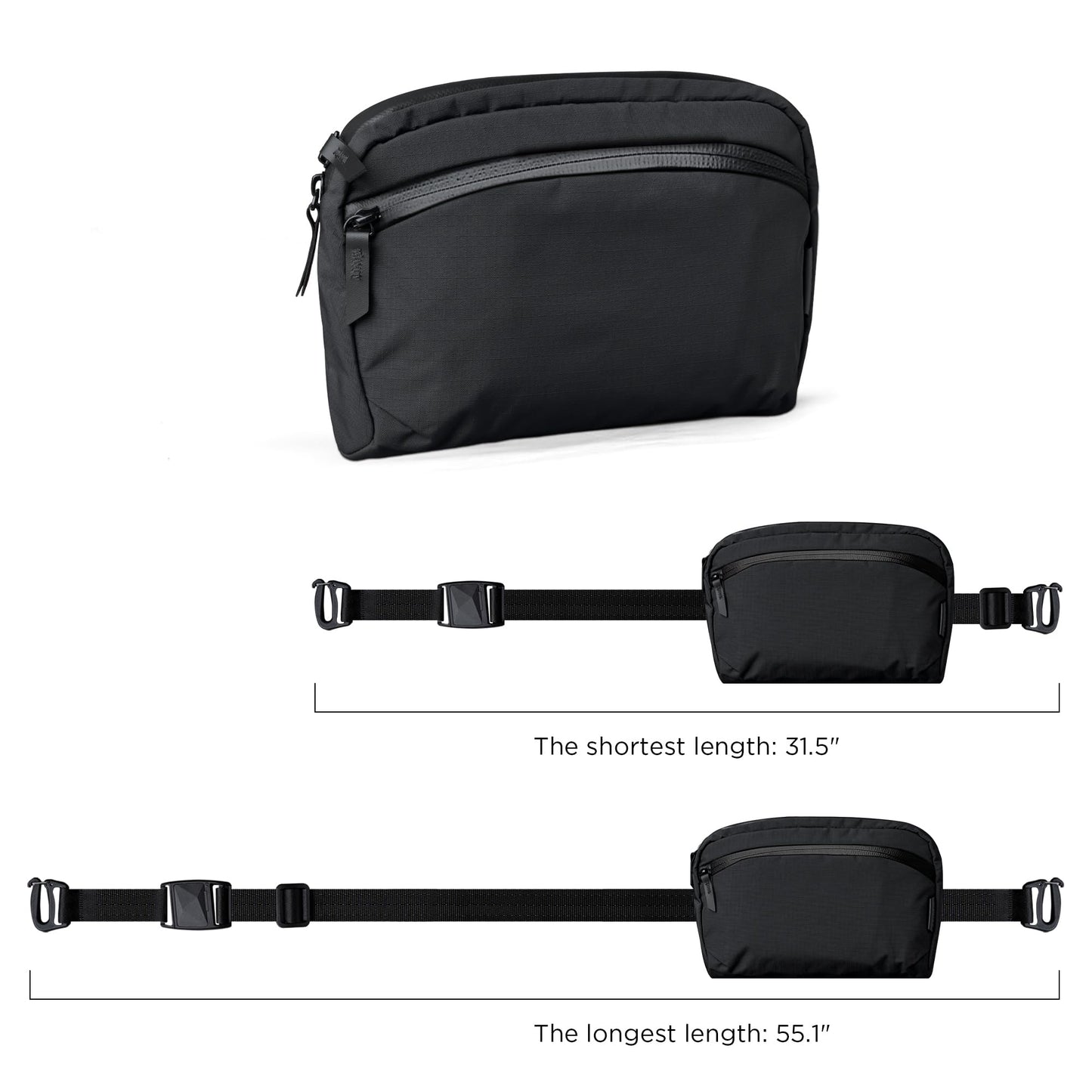 ALPAKA Flight Sling 2L- Crossbody Sling Bag For Men Travel Lightweight,Portable, Packable, with Quick Release Shoulder Strap