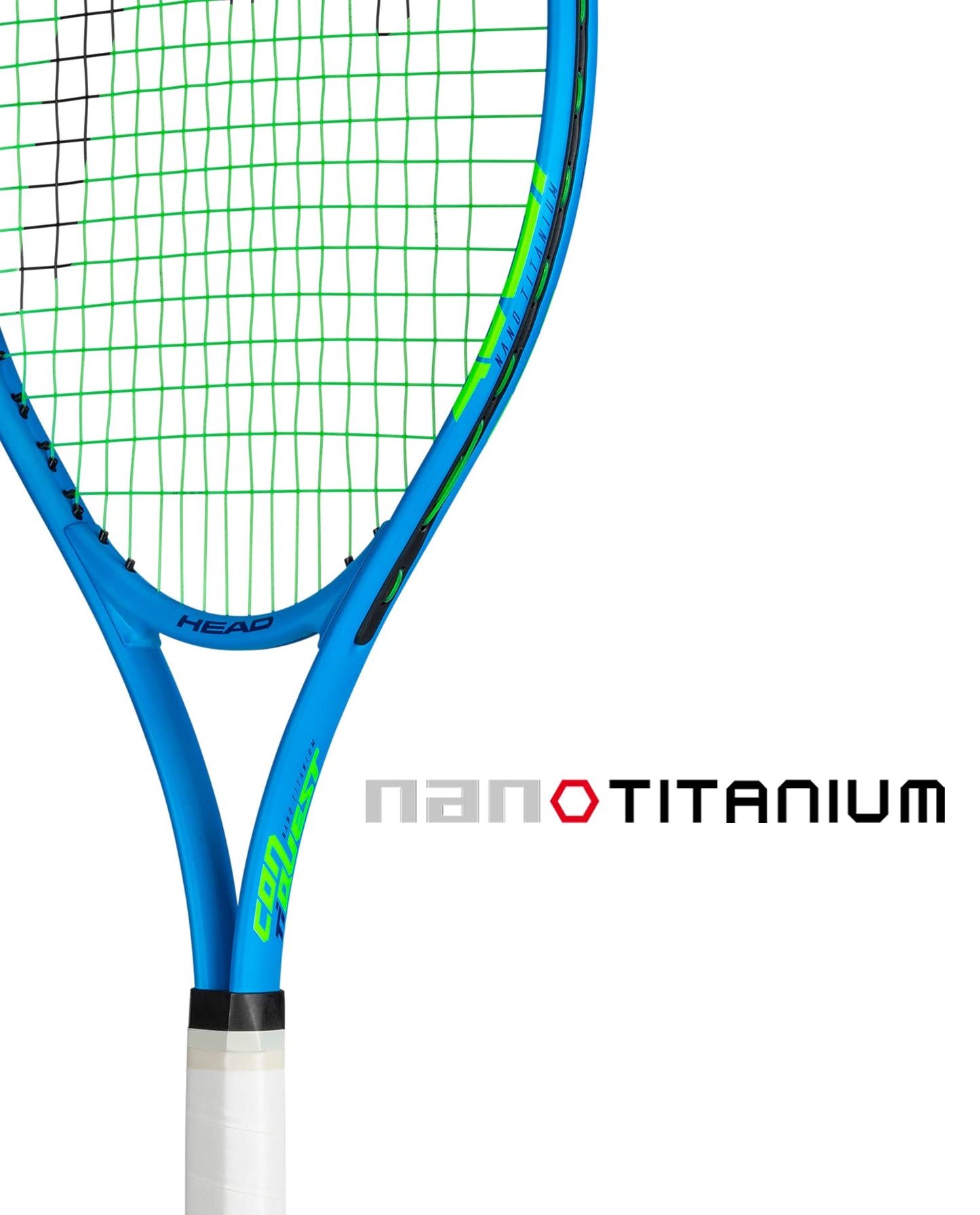 HEAD Ti. Conquest Tennis Racquet – Nano Titanium Technology, Oversized Head, Lightweight O-Beam Construction, Pre-Strung Beginner & Recreational Tennis Racquet