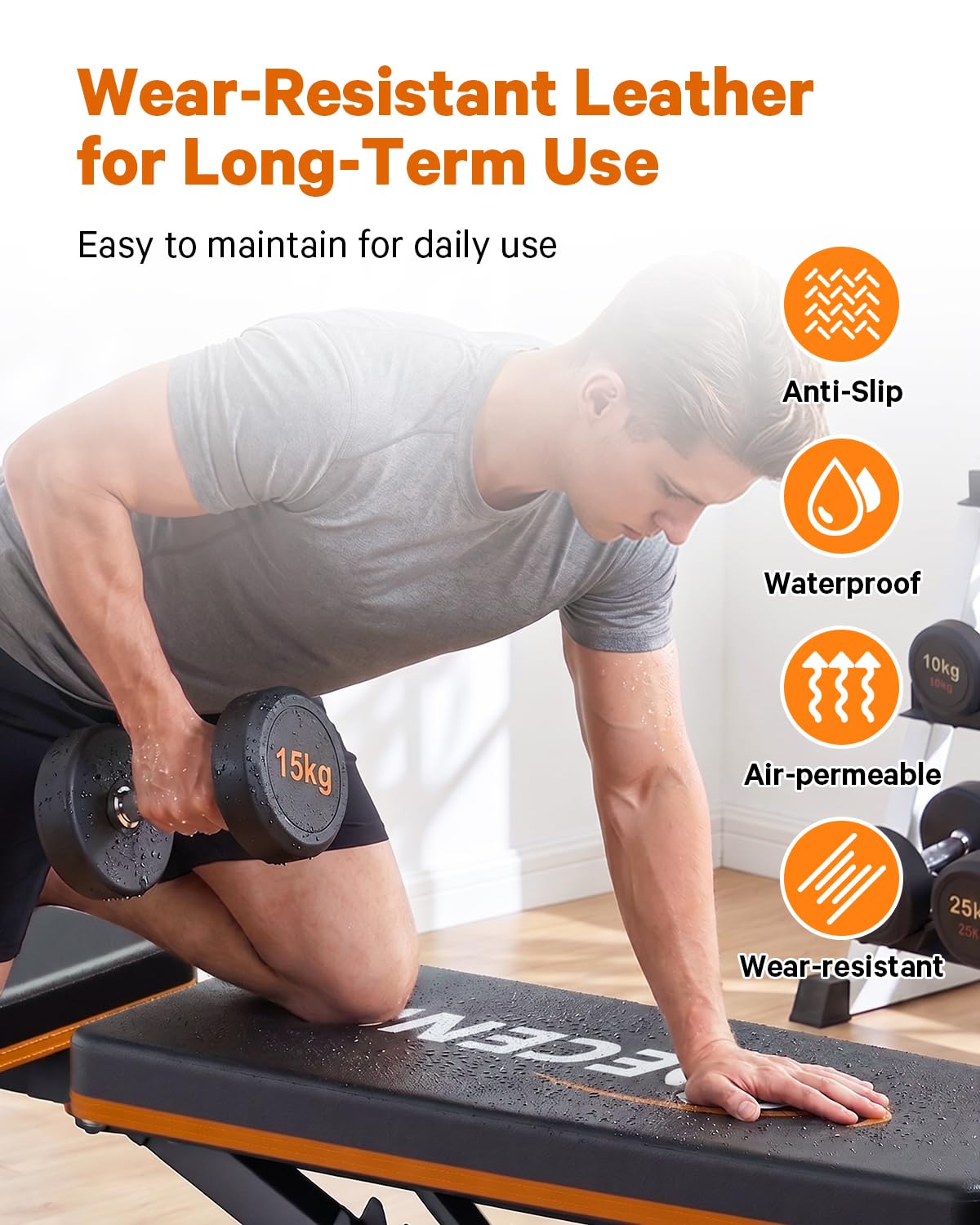 WECENI Adjustable Weight Bench,Adjustable weight bench, Multi-Functional Foldable workout Bench Press with 660 LBS Capacity, Strength Training Equipment gym for Home, Full heavy duty fitness bench gym at home.