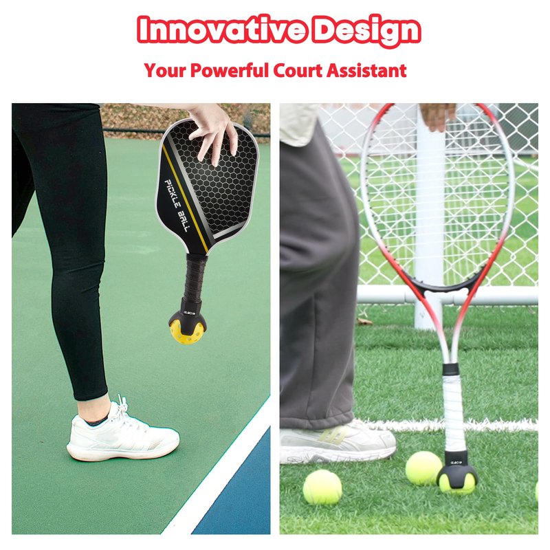 MLP-2 PCS Pickleball and Tennis Ball Retriever like Octopus,Unique 4 Touch Design Picker Upper,Fits Any Rackets Paddles-Perfect Accessories Collector Gift-Portable & Lightweight &Durable&Versatility