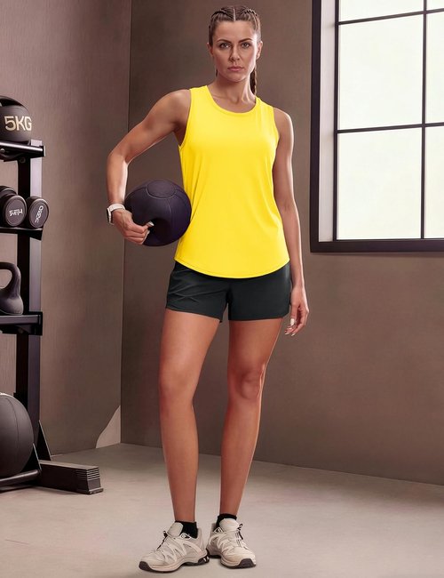 MAGCOMSEN Women's Athletic Tank Top - Racerback Design for Yoga & Gym | Sleeveless Workout Top