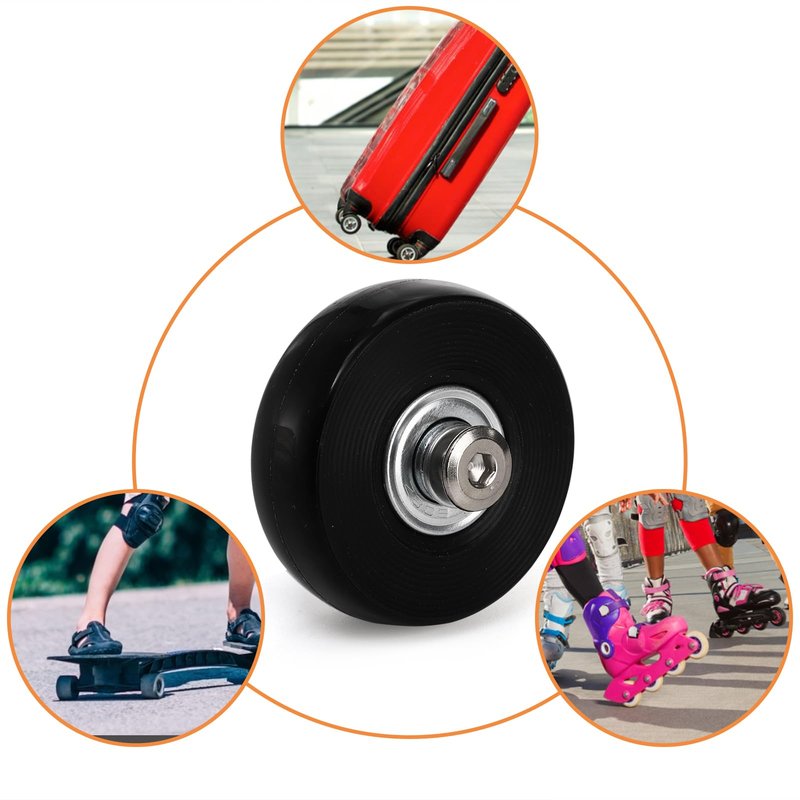 ZOOFOX Set of 8 Luggage Suitcase Replacement Wheels, 50 x 18mm Caster Wheels Bearings Repair Kits, Shelf Replacement Wheels for Luggage