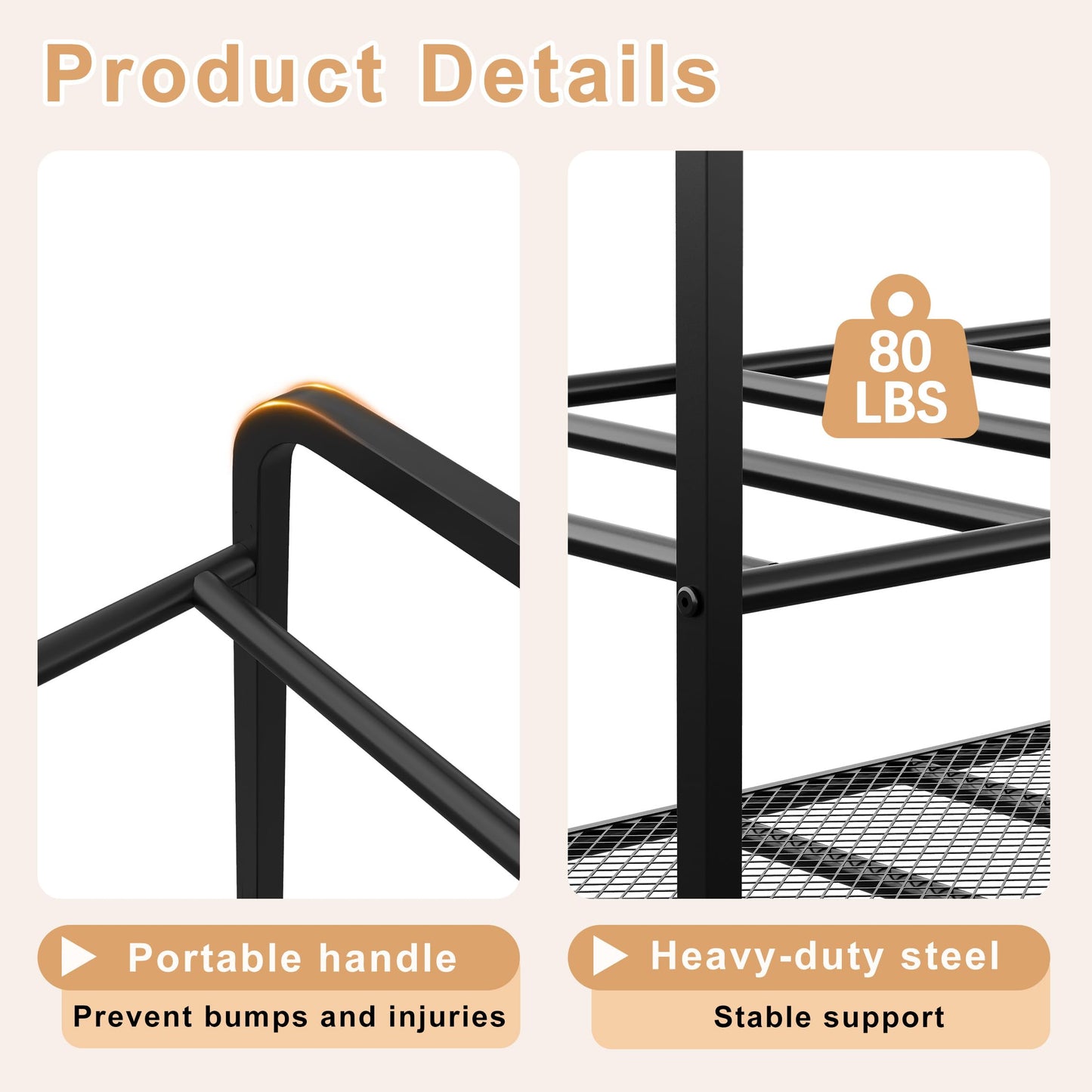 Lutown-Teen Yoga Mat Storage Rack with Wheels, Yoga Mat Rack for Fitness Class, Home, Gym, Workout Room, Home Gym Storage with Rounded Corners, Large-Capacity, Easy Assembly, Black