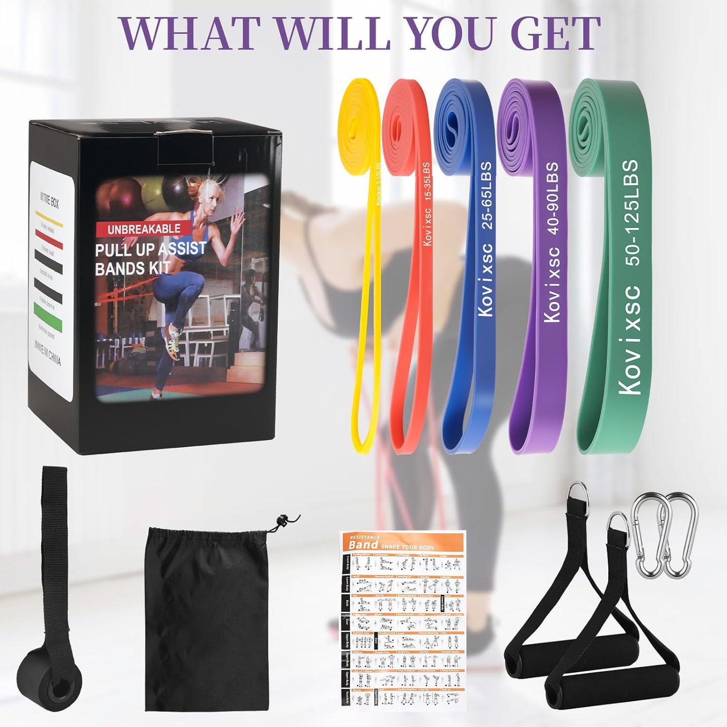 Skiennix Resistance Bands - Versatile Workout Bands for Men & Women | Includes Door Anchor & Handle