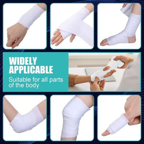 Amyhill 50 Rolls 4" x 8.9ft Gauze Bandage Rolls Cast Padding Gauze Bandage Wrap Plaster Cloth Undercast Padding for Protecting The Skin, Splints, Wound Care, Mask Making, DIY Crafts