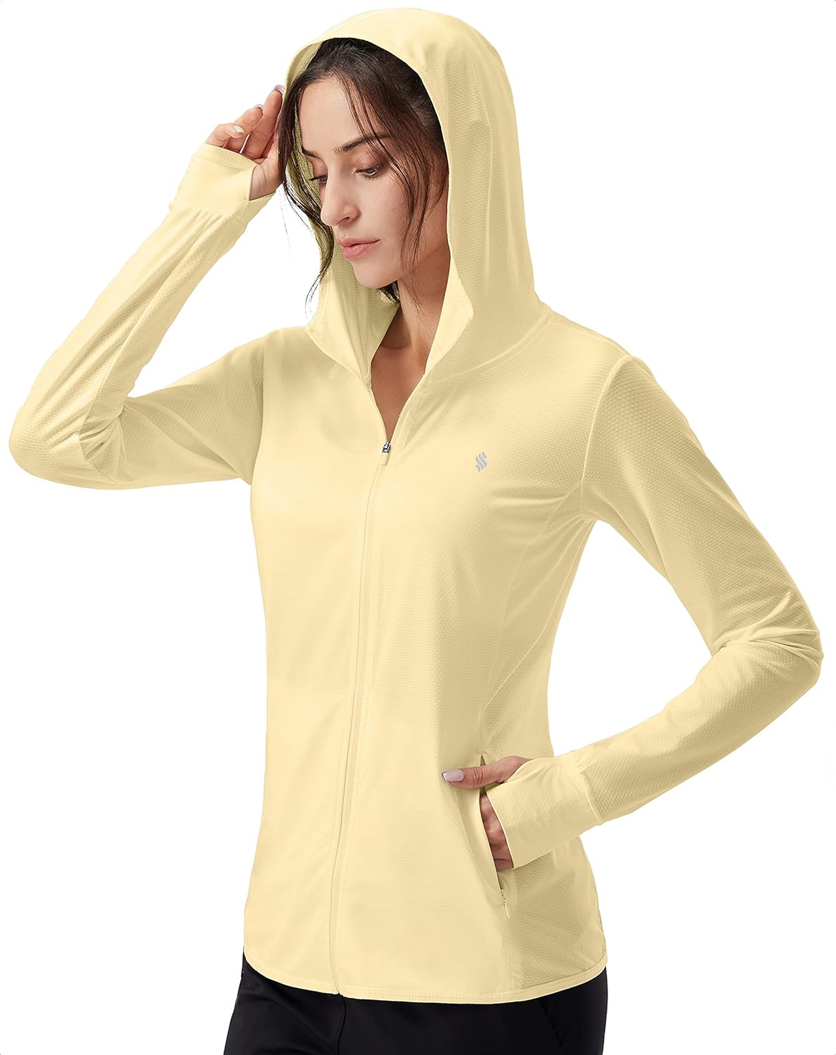 Soothfeel Women's Sun Protection Hoodie - UPF 50+ Lightweight Long Sleeve Jacket for Outdoor Hiking
