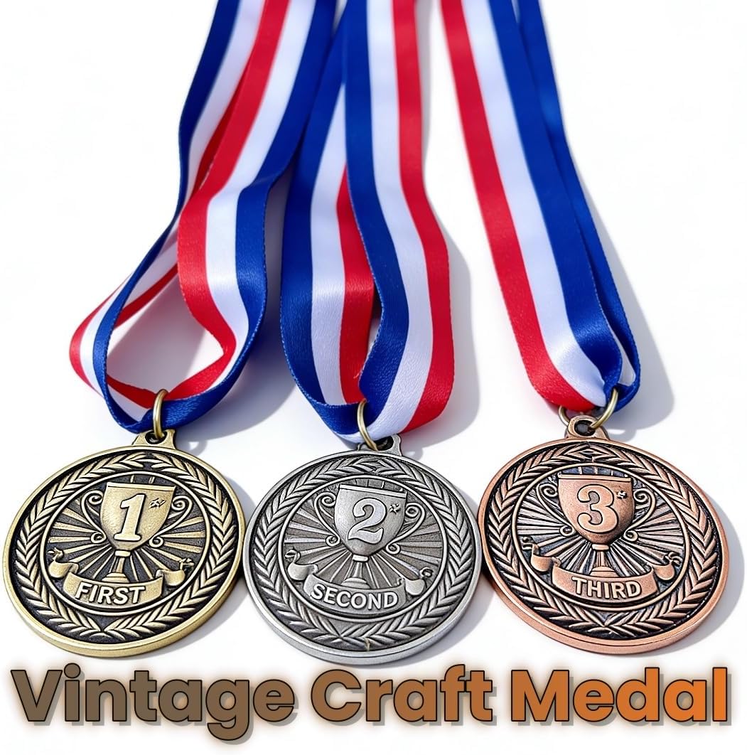 Medals for Awards 1st 2nd 3rd Place Medals Olympic Medals for Adults Sports Party Soccer Basketball Competition Winner First Second Third Place Trophy Participation Gift Gold Silver Bronze