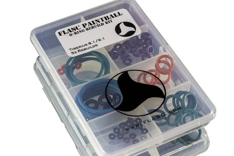 Tiberius 8.1/9.1 5X Color Coded Paintball o-Ring Rebuild kit by Flasc Paintball