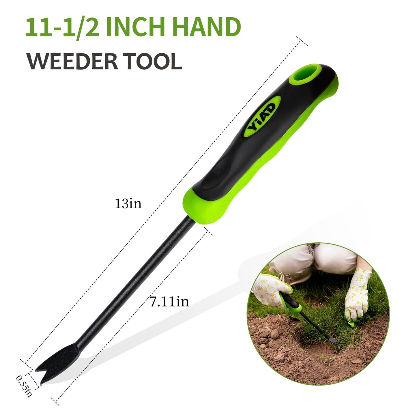 YIAD DRAGON HORSE Dandelion Weed Puller Tool, Weed Puller Tool with Ergonomic Handle Garden Weed Remover Tool for Planting, Dandelion Puller Flower and Vegetable Care in Lawn Garden Yard