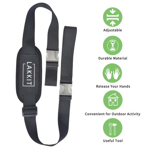 LAKKIT Adjustable Scooter Shoulder Strap Kick Scooter Shoulder Straps, Carrying Strap for Beach Chair, Camp Chair, Carrying Shoulder Straps for Kids Bike,Foldable Bikes Ski Board
