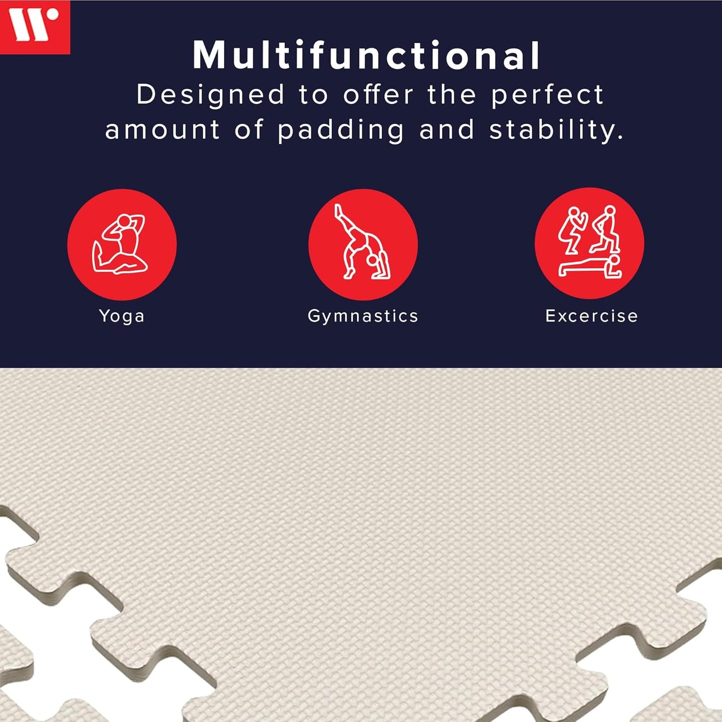 We Sell Mats | 3/8" Thick EVA Foam Exercise Floor Mat - Interlocking Anti-Fatigue Tiles for Home & Gym
