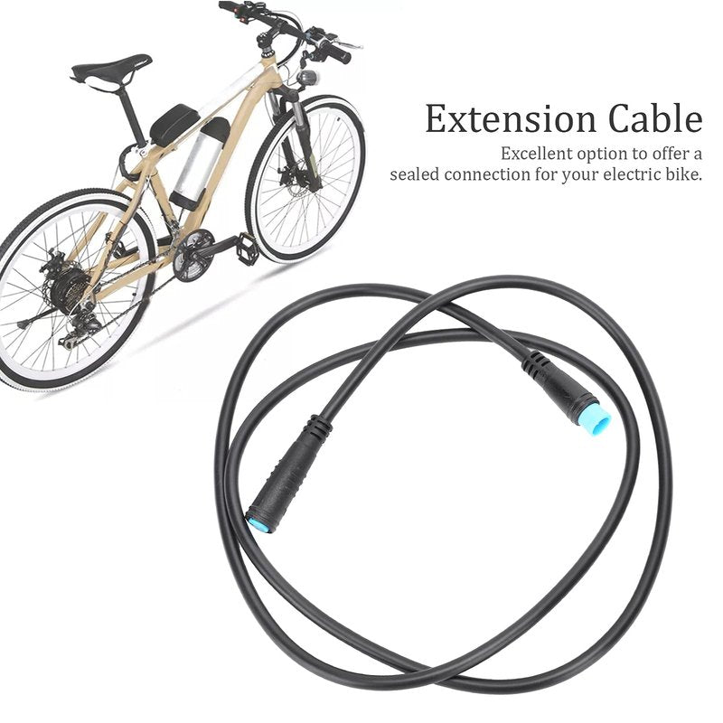 4 Pin Motor Convert Extension Cable,34.3in Waterproof 4 Pin Male to 4 Pin Female Cable Connector for Electric Bicycle E‑Bike