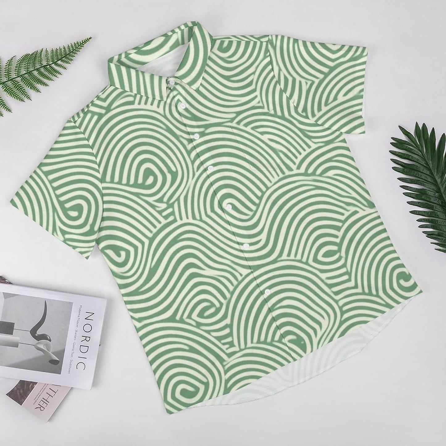 Skiennix Men's Hawaiian Shirt - Short Sleeve Abstract Print for Beach & Vacation | Summer Cruise Top