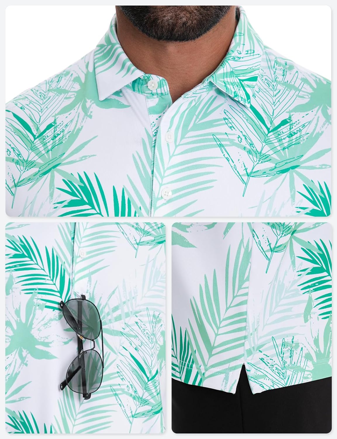 Skiennix Men's Golf Polo Shirt - Short Sleeve Dry Fit Performance with Moisture Wicking | Stylish Print Design