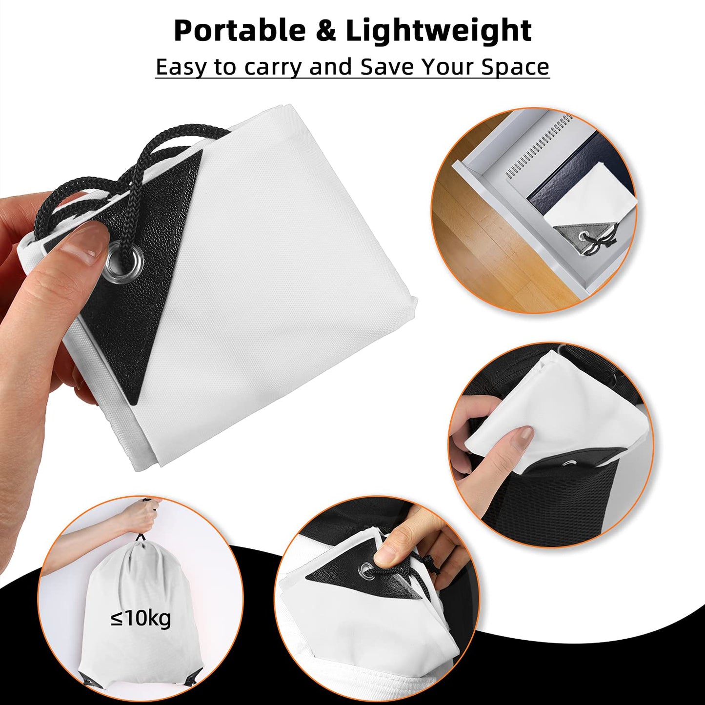 GoodtoU Drawstring Backpack Bulk, 100 Pcs Draw String Bags Cinch Bag Gym Sackpack Drawstring Bags for Women Men, White