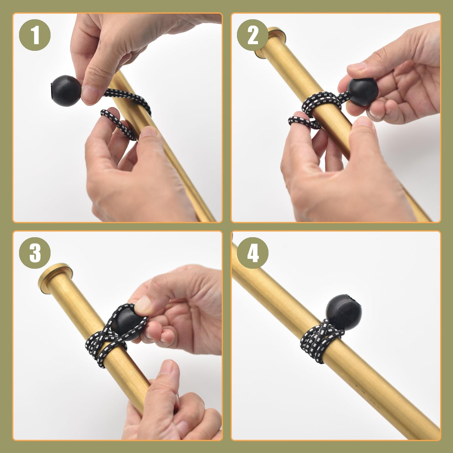 30 Pack Ball Bungee Cord, 6 Inch Heavy Duty Bungie Cord Balls Canopy Tarp Tie Down Bungee Balls for Camping, Tents, Cargo,Holding Wire and Hoses, Patio Umbrellas, Awning (White)