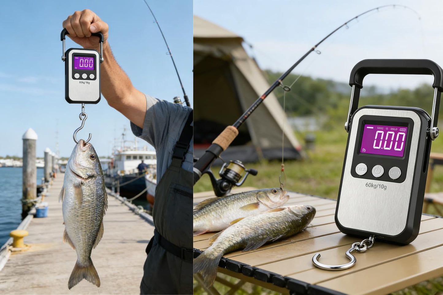 Portable Digital Luggage Scale by [Brand Name] - 132lb Capacity | Ideal for Travel & Fishing
