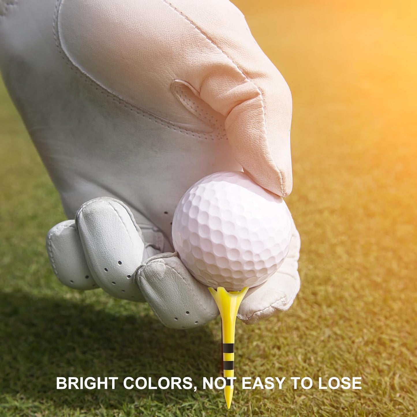 Professional Plastic Golf Tees - 100 Pack | Enhanced Durability & Stability, 3-1/4" & 2-3/4" Sizes