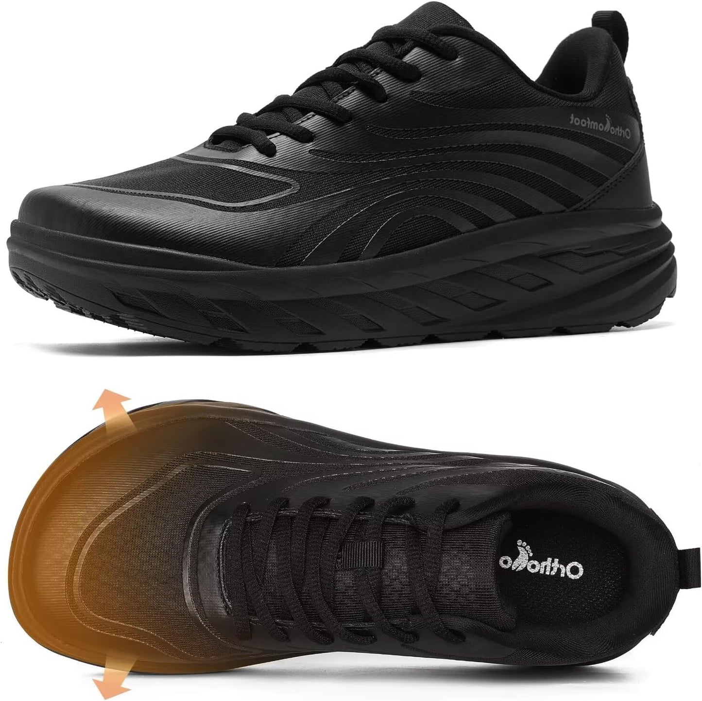 Skiennix Men's Orthopedic Running Shoes - Comfortable Arch Support for Diabetic Feet | Casual Sneakers for Pain Relief