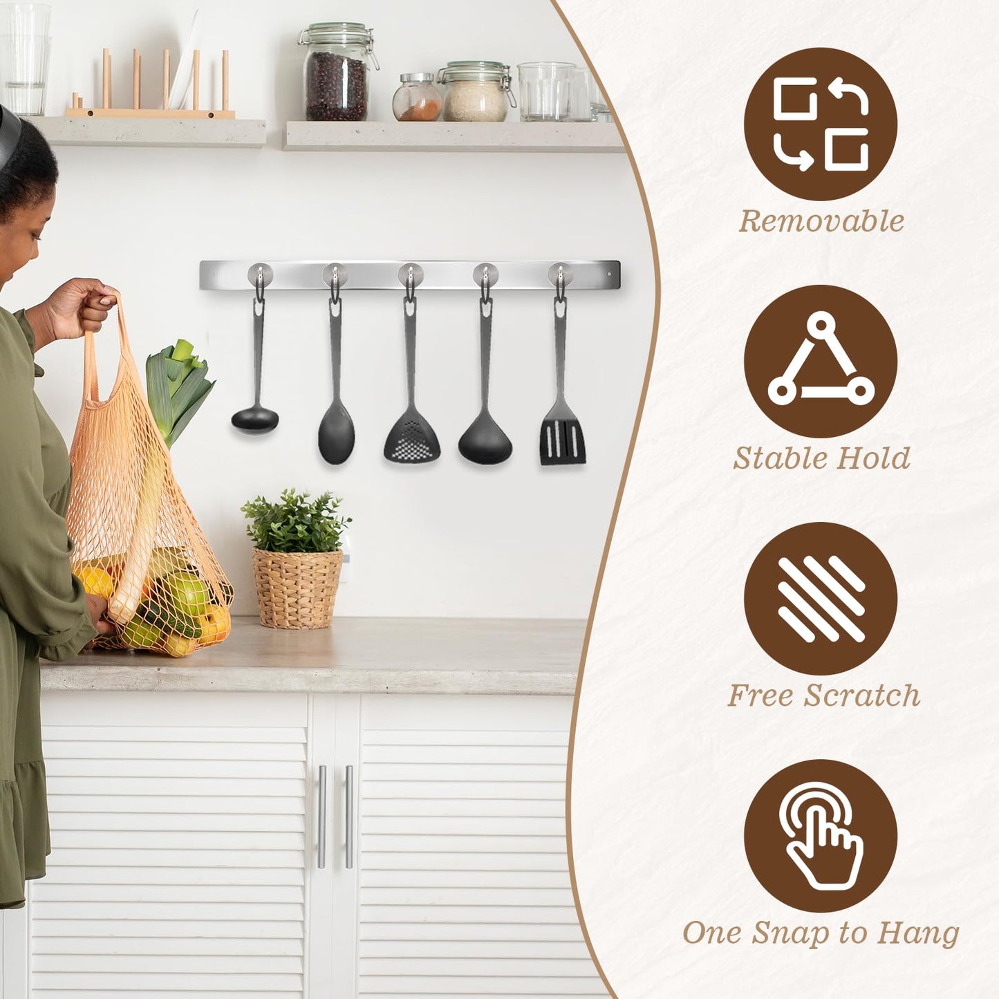 Neosmuk Magnetic Eyeblot Hooks, 100lb Heavy Duty Extra Strong Large Magnet Hook with Eye Bolt for Cruise Cabin,Magnet Eyelet Hanger for Hanging, Cruise Essentials Hook(Silver, 6 Pack)