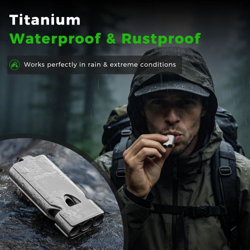 IUMIUN Three-Tube Emergency Loud Whistle,130db+ Lifeguard Safety Whistle for Outdoor Hiking, Camping, Dog Training & Daily Safety