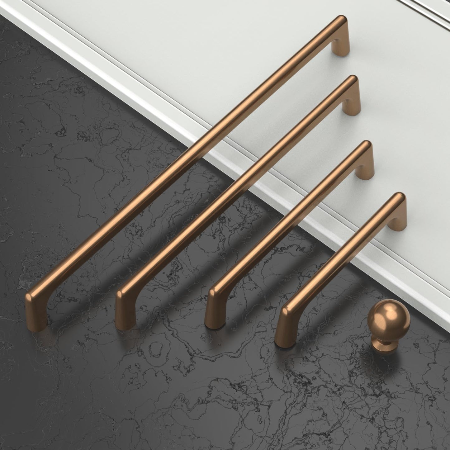 Asidrama 30 Pack Champagne Bronze Kitchen Cabinet Knobs Drawer Cabinet Hardware Zinc Knobs for Dresser Drawers