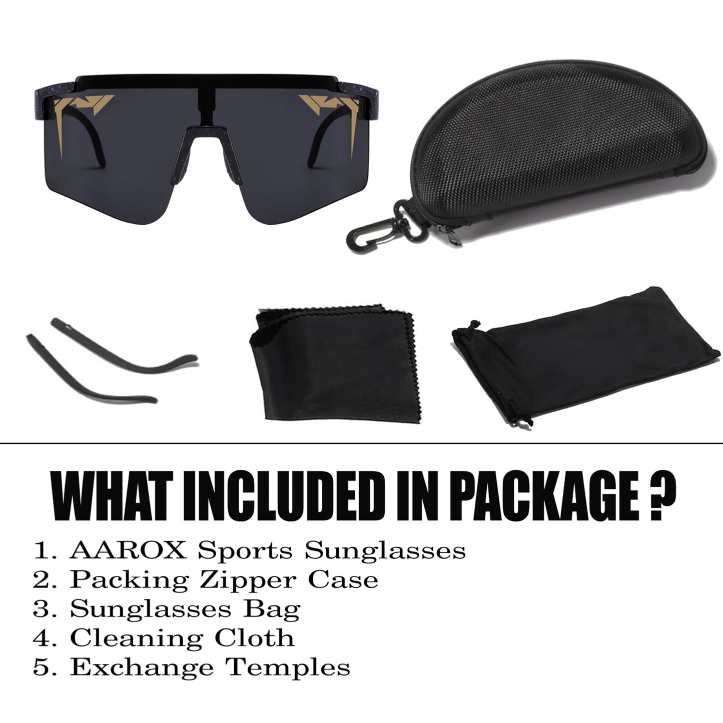 AAROX Sports Sunglasses Men-Women, Vipers Sunglasses for Mens Anti-UV Youth Baseball Softball Glasses Ages 12 & Up (PA-01)