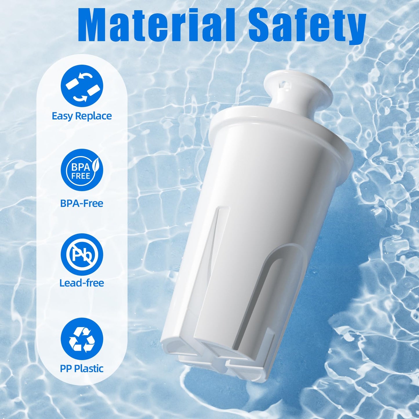 Replacement for Brita Water Filter Pitchers Dispensers, Classic 35557, Ob03, Mavea 107007, Pitchers Grand, Lake, Capri, Wave Lasts Two Months or 40 Gallons (3 Count Pack Of)