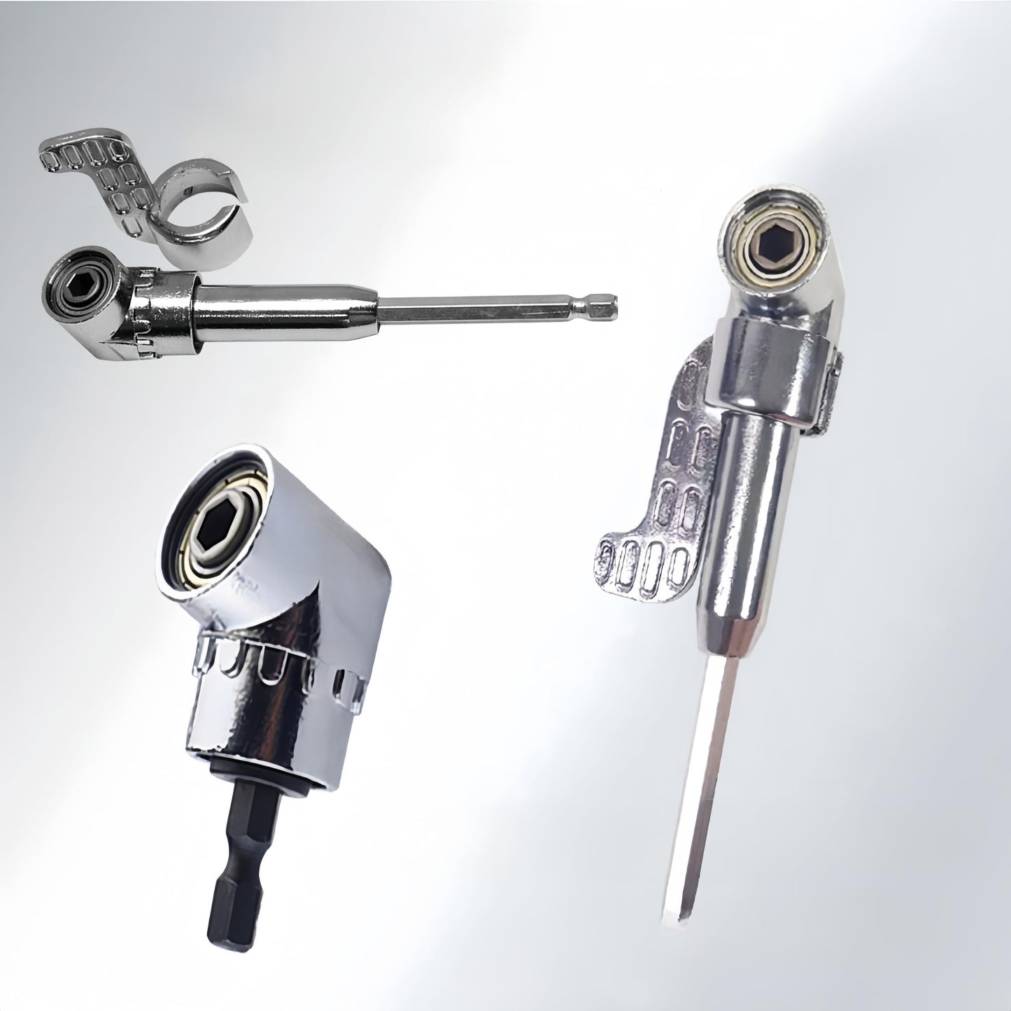 105 Degree Right Angle Drill Adapter, 2025 New 1/4" Hex Shank Driver Angle Drill Attachmen for Screwdriver & Drill(Long+Short) ﻿ ﻿ ﻿ ﻿ ﻿