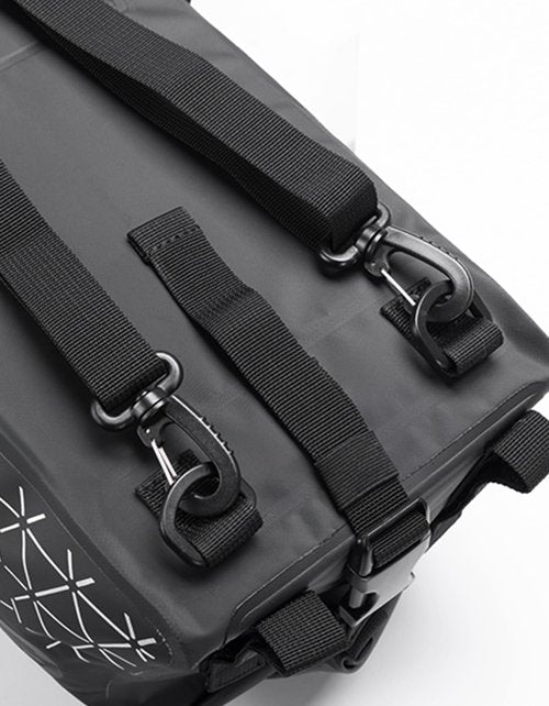 KEMIMOTO Bike Bag Full Waterproof, Bike Rear Rack Bag 16L Capacity, Bicycle Trunk with Two Shoulder Straps for Road and Mountain Cycling Travel (Black)