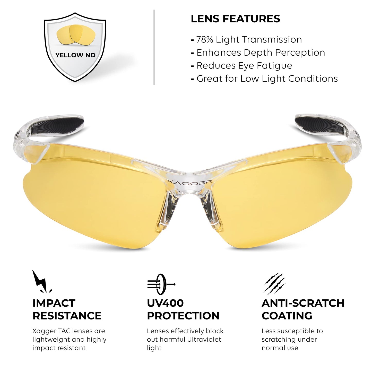 Xagger Kids Youth Polarized Sports Sunglasses for Boys Girls Baseball Softball Glasses TR90 Frame