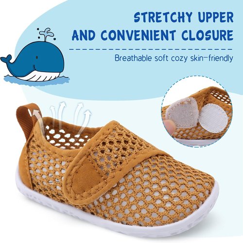 LeIsfIt Toddler Water Shoes - Breathable Quick-Dry Aqua Socks for Boys & Girls | Ideal for Beach & Pool