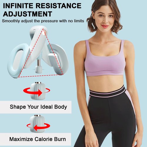 DaintyDelight Thigh Trainer & Exerciser Tool - Adjustable Resistance Pelvic Floor Trainer for Women, Inner Thigh Toner & Hip Strengthener (Green)