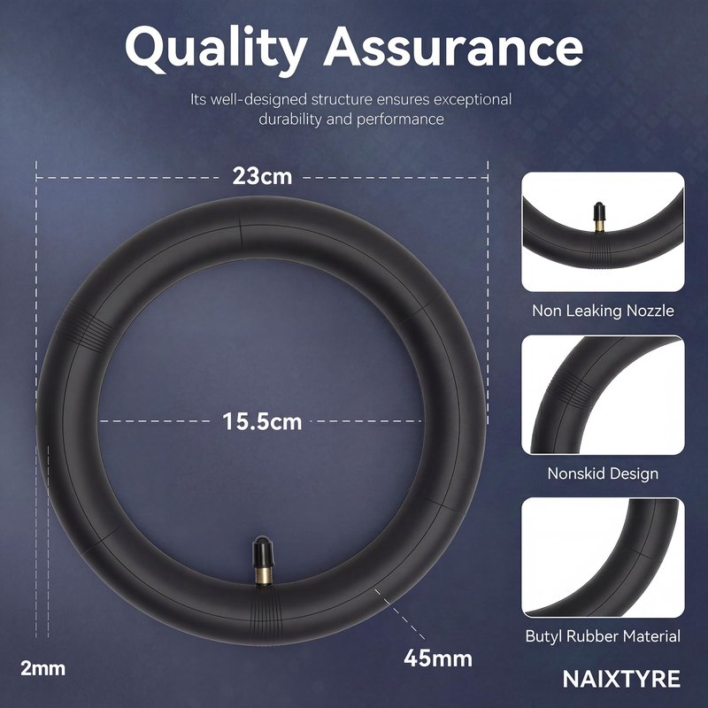 NAIXTYRE 10x2.5" E-Scooter Tire. 60/70-6.5 Scooter Inner and Outer Tire Sets. Replacement Wheels for Ninebot G30 Max/ G30 G30D/ G30LP Mobility Electric Scooters .(2 Sets)