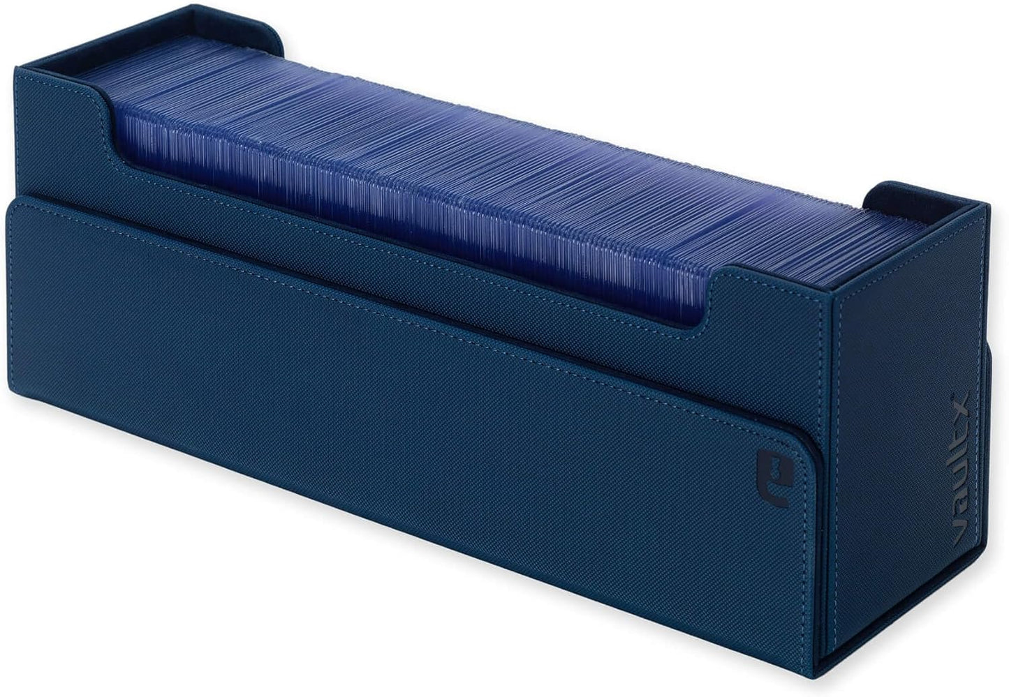 Vault X Trading Card Storage Box - Premium Exo-Tec Material, Detachable Magnetic Lid & Dividers | Organize TCG & Sports Cards (Blue)