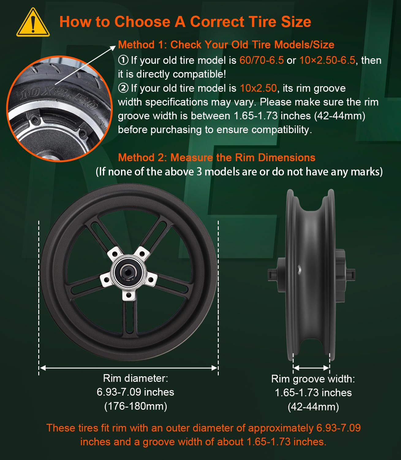BANGTING 2PCS 60/70-6.5 Scooter Tire Tubeless - 10x2.50 Front or Rear Replacement Puncture-Proof Solid Tires, 10x2.50-6.5 Airless Off-Road Tire for Segway G30/G30D/G30LP/G30D II (Blue)