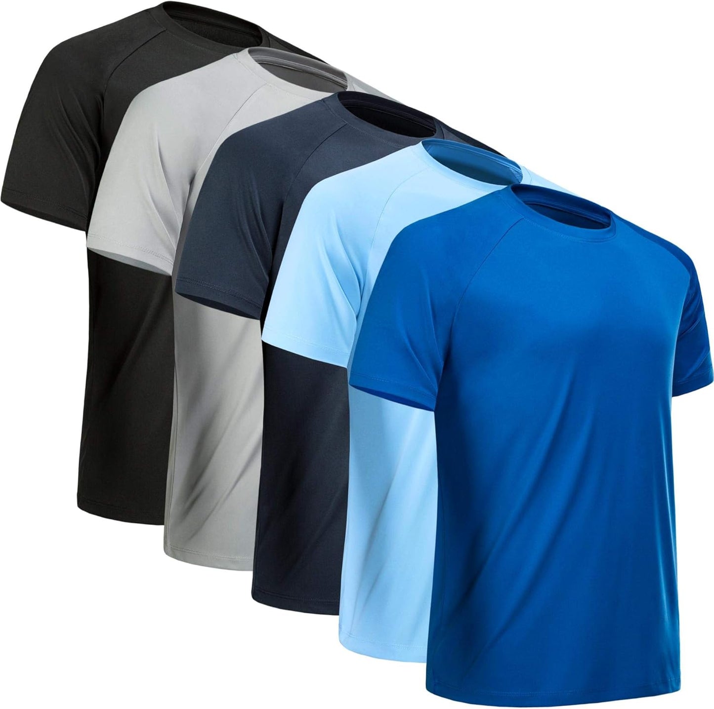 Skiennix Men's Athletic Workout Shirt - Quick Dry Moisture-Wicking Short Sleeve T-Shirt | Gym Essential