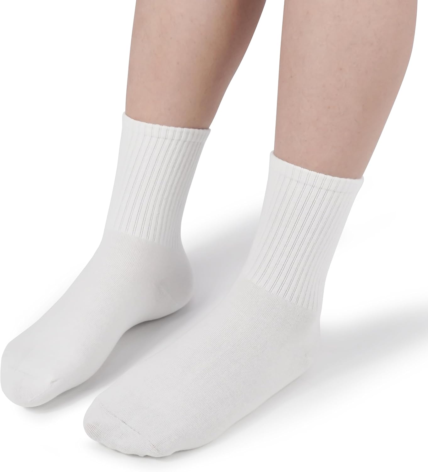 BomKinta Women Casual Calf Socks - Cute Cotton Crew Socks for Comfort | 6 Pairs, Size 5-10