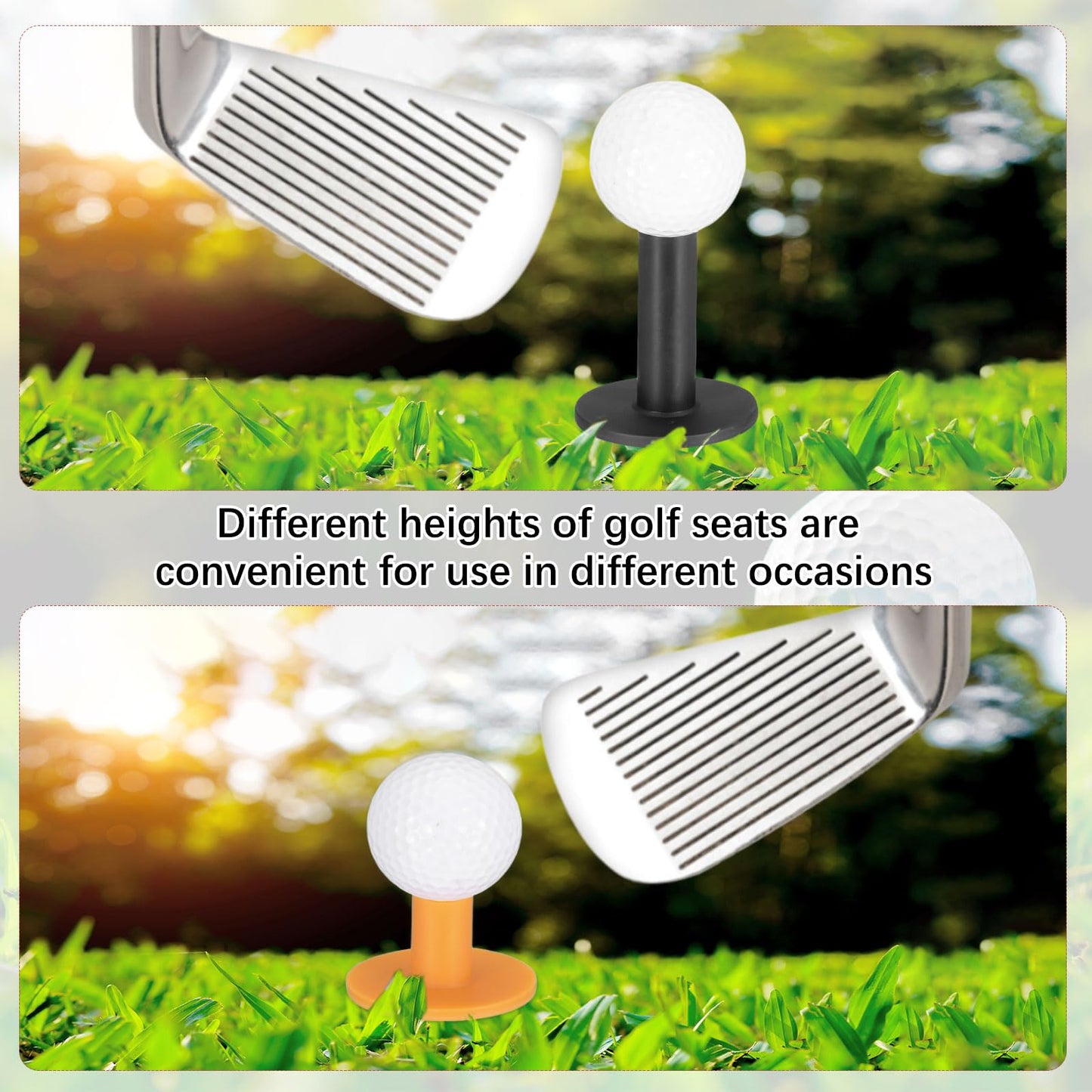 TIXIPEM 3.46IN Rubber Golf Tees [8PCS] - Flexible Stable Ball Holder Use for Home & Outdoor & Indoor Tall Training Driving Range - [White] Hitting Mats