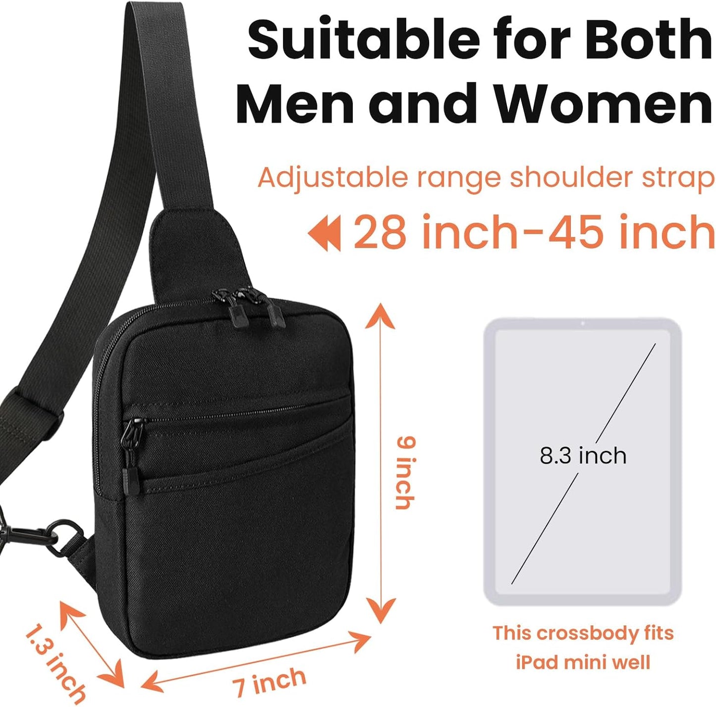 Skiennix Concealed Carry Sling Gun Bag - Waterproof Crossbody Soft Pistol Case | EDC Shoulder Pouch