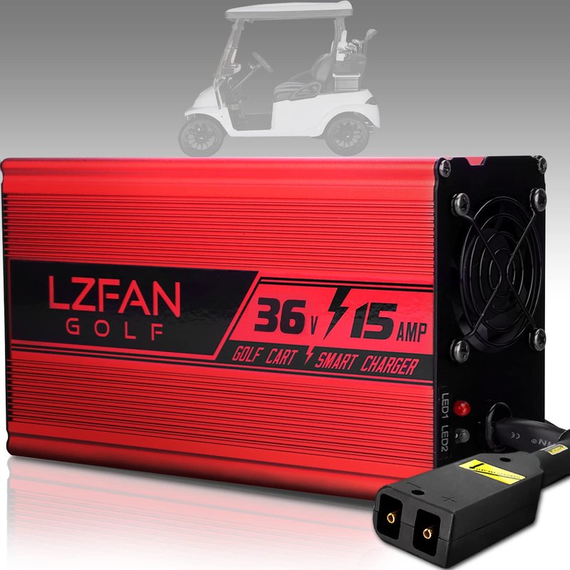 LZFAN 36V 15AMP Golf Cart Charger, EZGO TXT Battery Charger for 36 Volt Golf Carts -D Style Plug (36V15AMP)