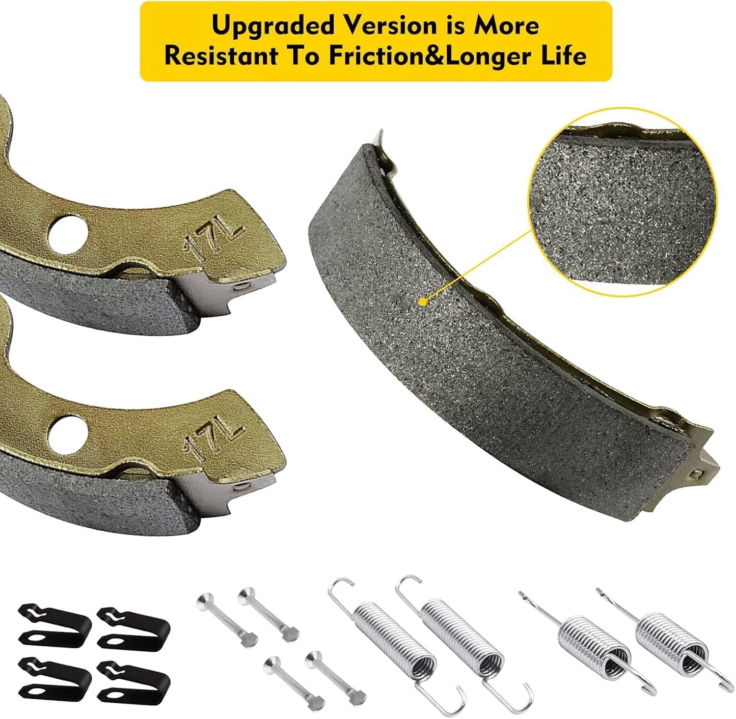 LEAPGOMAX Golf Cart Brake Drum/Hub Brake Shoes Spring Kit Fit Club Car DS 1981-1994 Tempo 2018 Up Villager Golf Carts OEM 4263 1011137 101146302 101816301