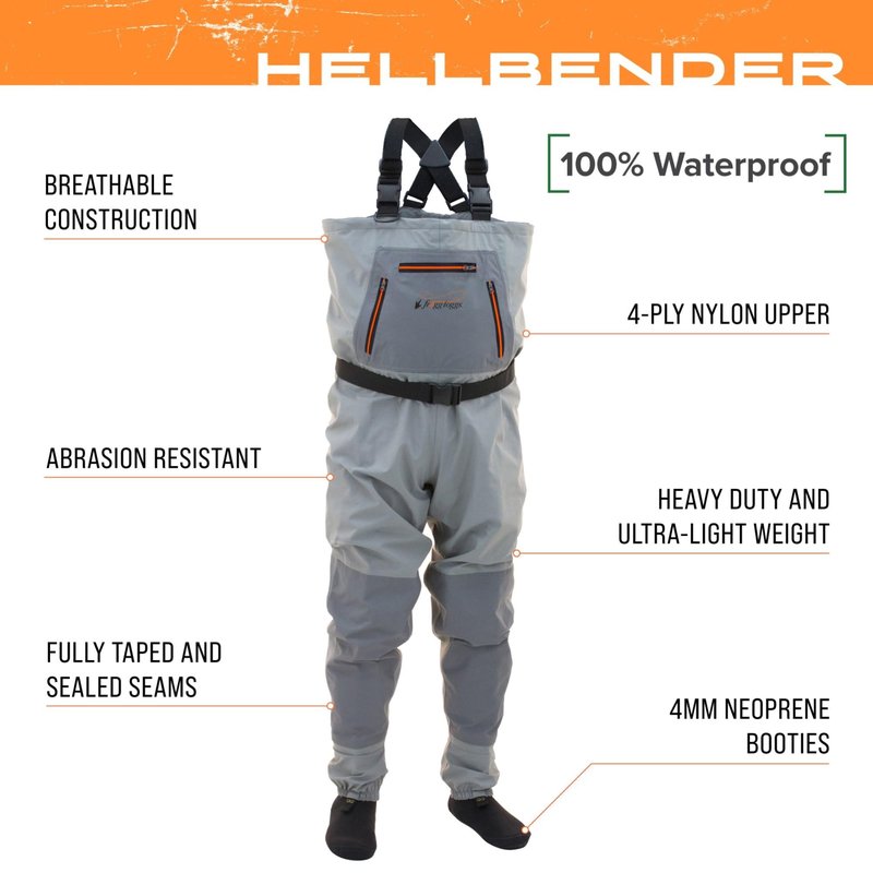 FROGG TOGGS Hellbender Breathable Stockingfoot Fishing Chest Wader