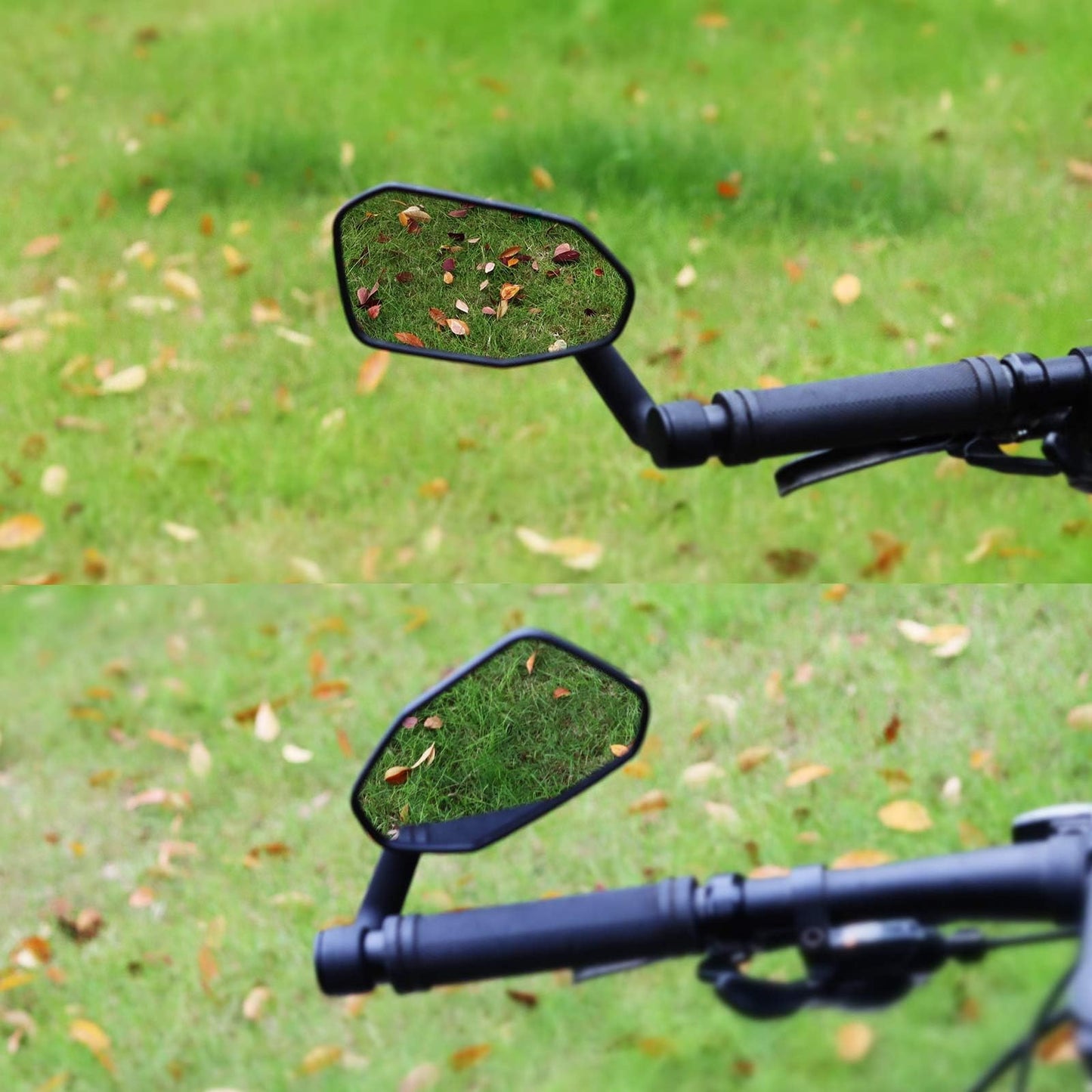 Homieway Bike Mirror, Adjustable Bicycle Mirror Handlebar Mount, Scratch Resistant HD Glass Lens, Large Bar End Rear View Mirror for E-bike, Mountain Bike, City Bikes & Scooter (Left 0.59-0.78")